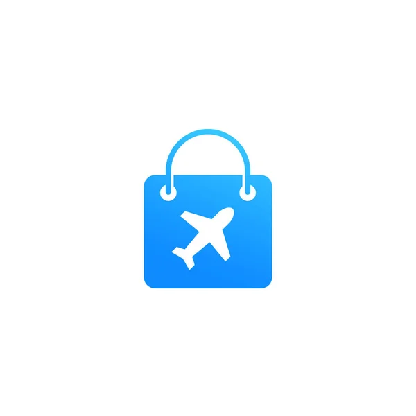 Duty free bag icon on white — ストックベクタ