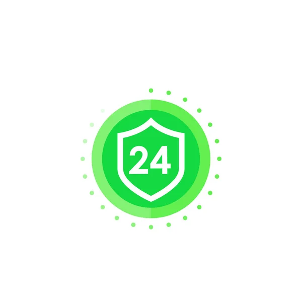 Icono protegido 24 horas — Vector de stock