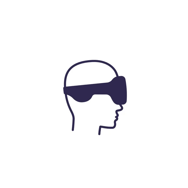 Vr hjälm, glasögon, virtuell verklighet ikon — Stock vektor