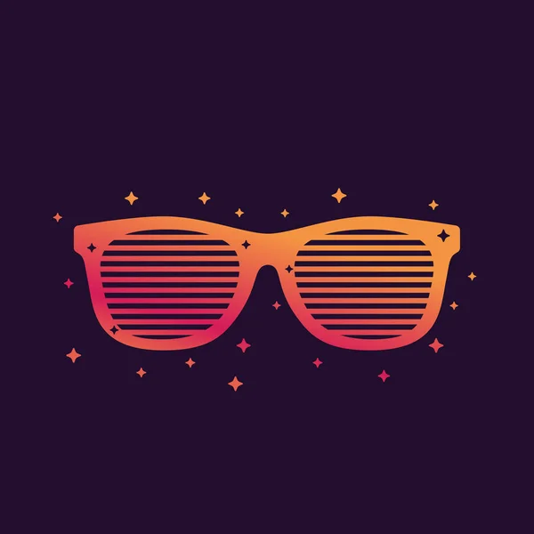 Verschluss Sonnenbrille, Farbvektor — Stockvektor