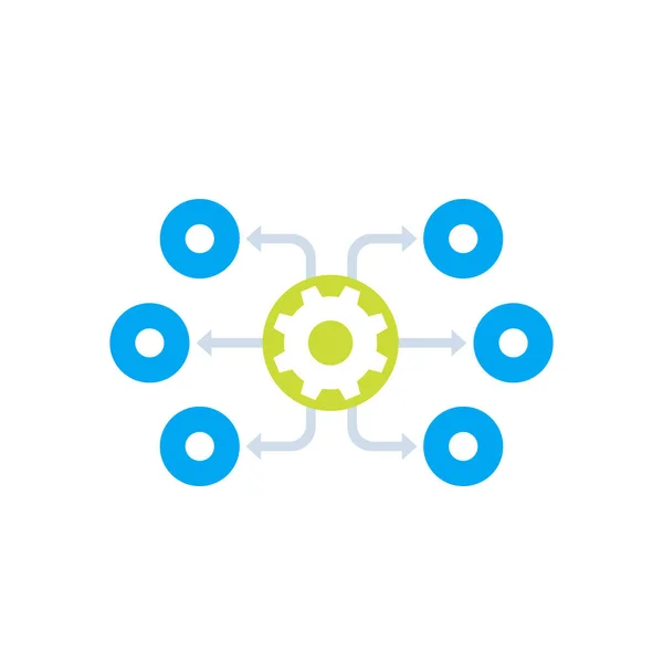 Icona di automazione di processo — Vettoriale Stock