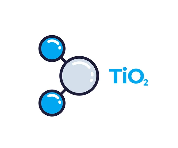 Icona della molecola di biossido di titanio — Vettoriale Stock