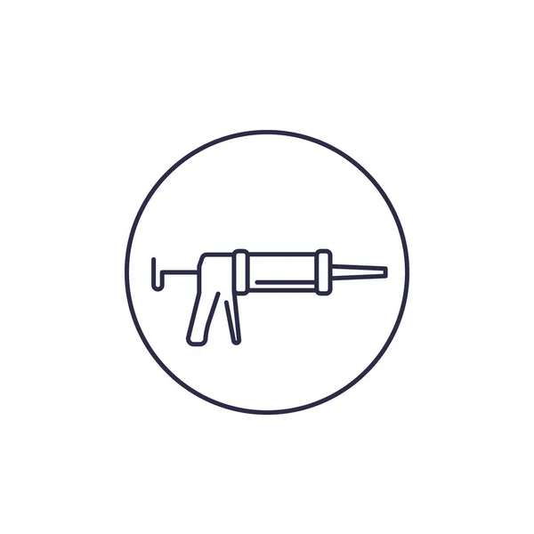 Silicone gun line icon — Stock Vector