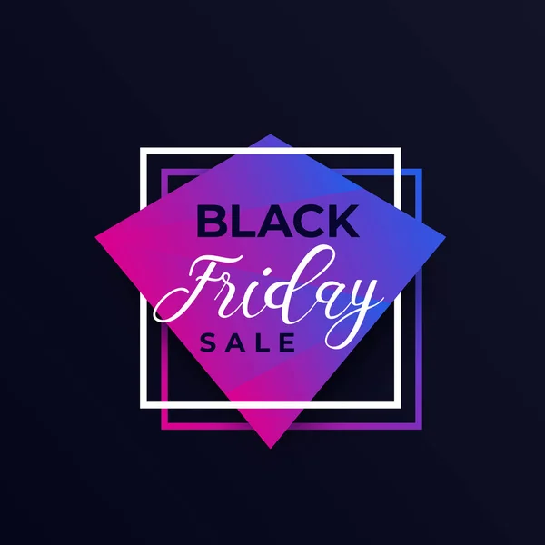 Black friday sale poster, banner design, vector — Stock Vector