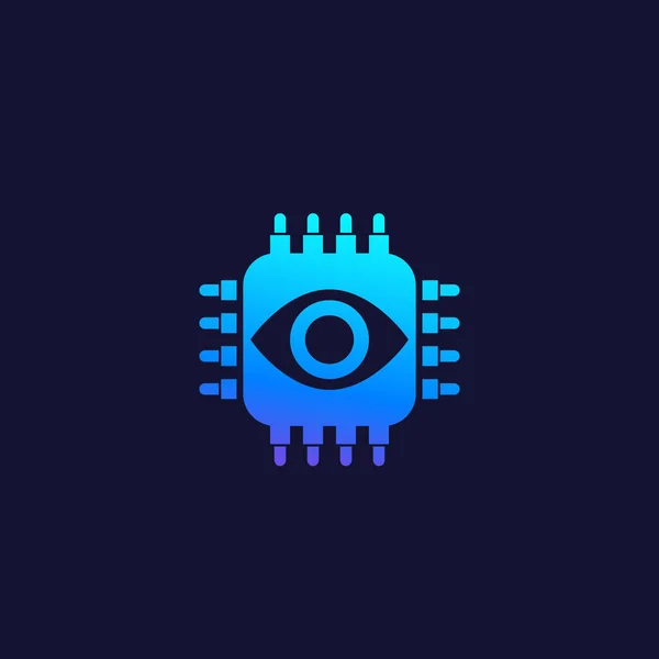 Machine Vision, ai concept, Vektorsymbol — Stockvektor