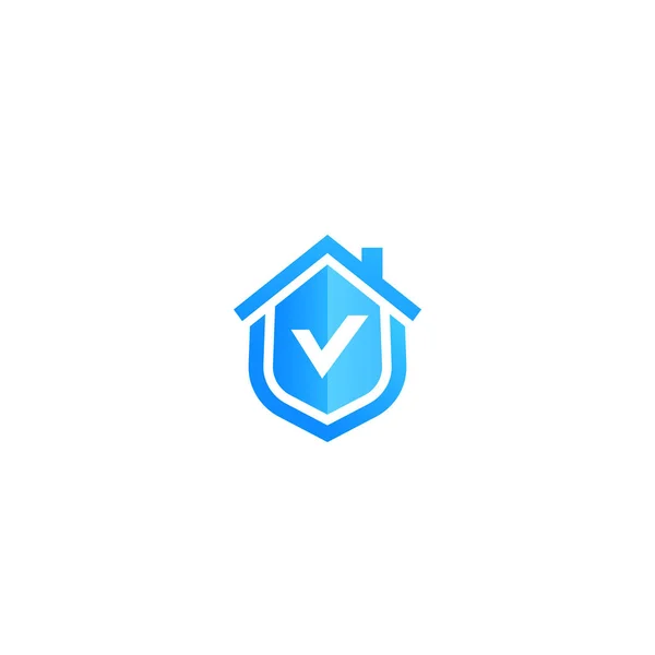 Hem säkerhet vektor logotyp — Stock vektor