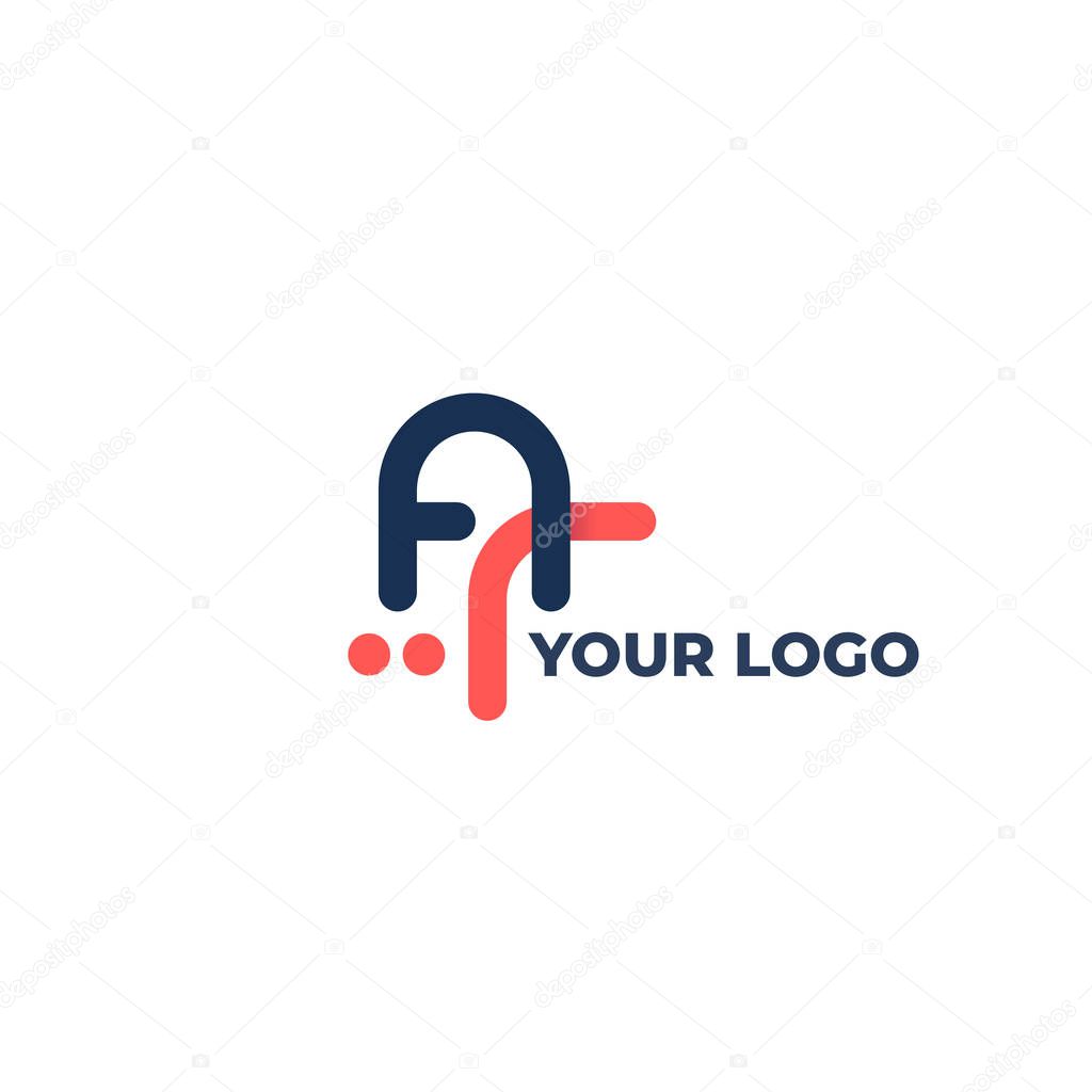 AR letters vector logo design, eps 10 file, easy to edit
