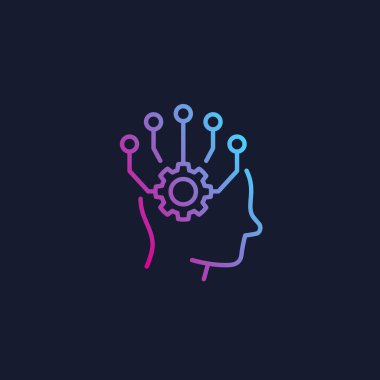 Öğrenme, yapay sinir ağı simgesini makine