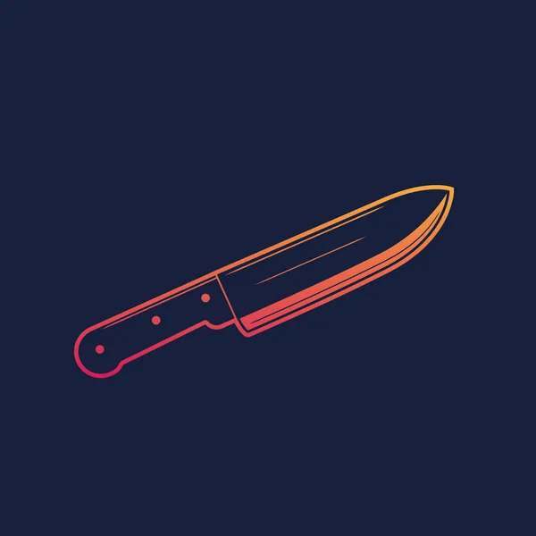 Knife, vector image — 스톡 벡터