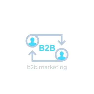 b2b pazarlama simgesi, iş konsepti