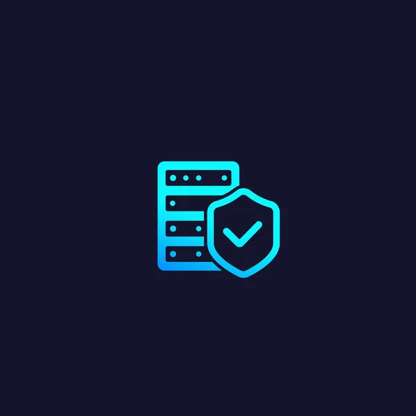 Secure hosting, cloud storage vector icon — 스톡 벡터