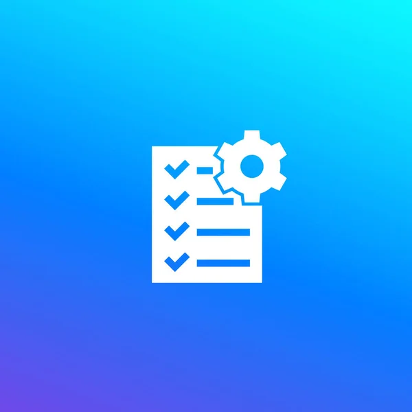 Maintenance list vector icon — 스톡 벡터