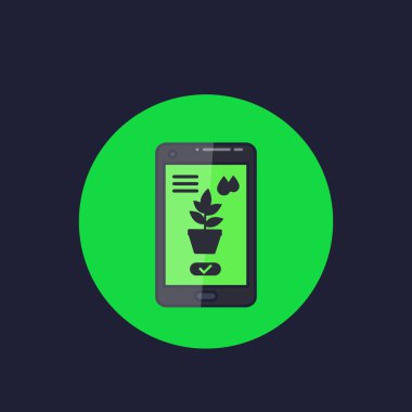 Ev bitkileri simgesi için mobil uygulama