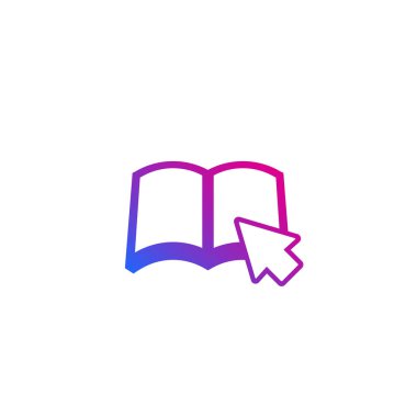 Beyaz üzerine kitap simgesi