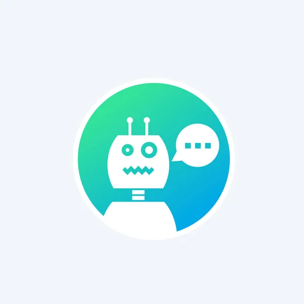 Robot, icône vectorielle chatbot — Image vectorielle