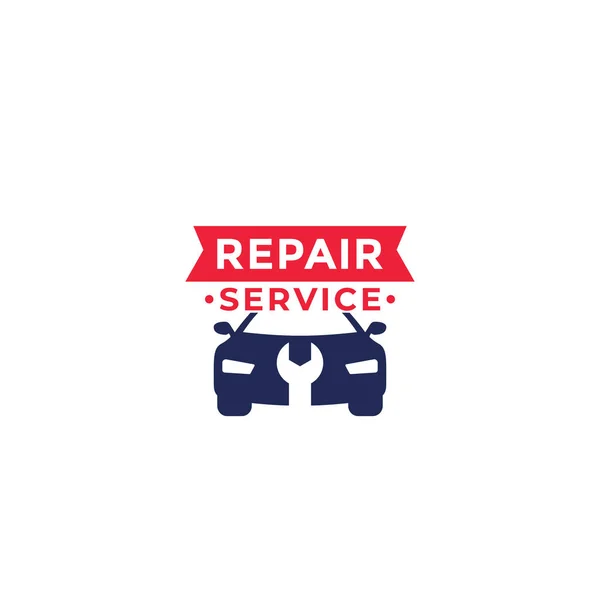 Car repair service logo, vector — Stock Vector