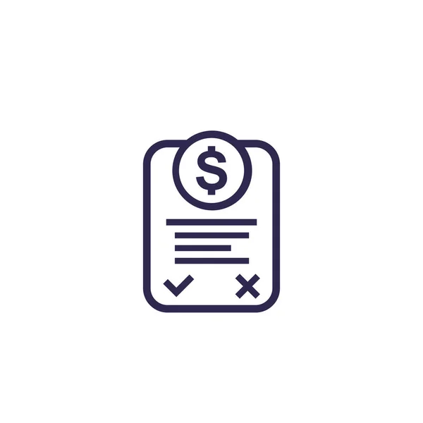 Online invoice icon — Stock Vector
