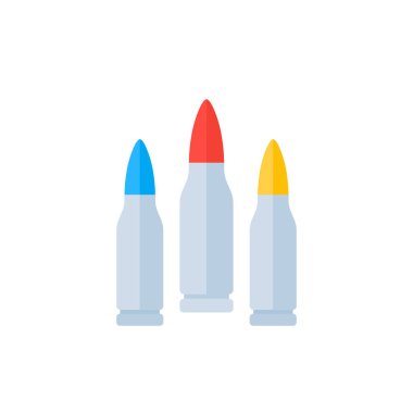 beyaz vektör simgesi üzerindeki mermiler