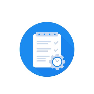 Proje yönetim simgesi, düz