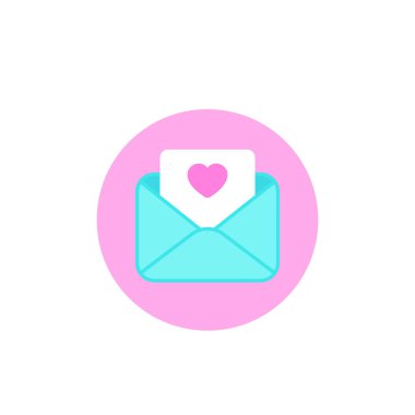 aşk mektubu vektör simgesi