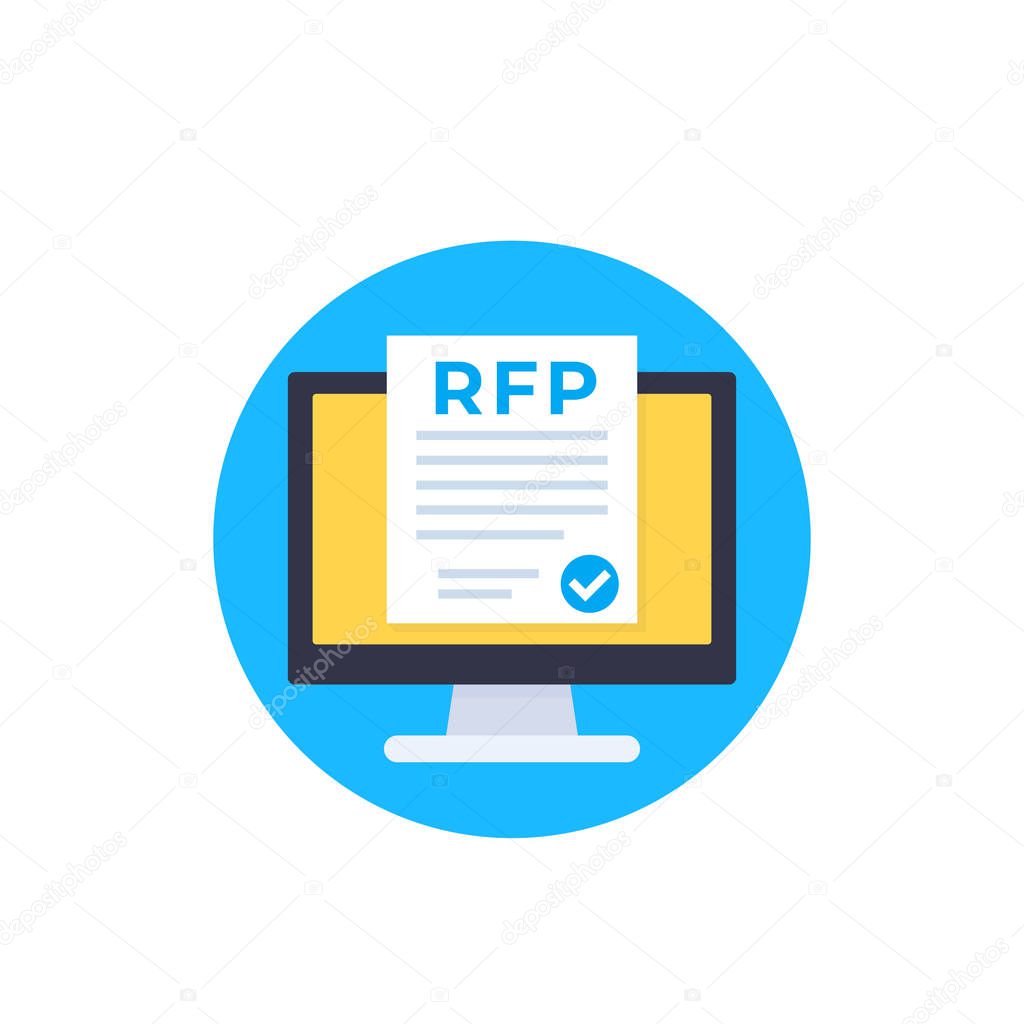 RFP, request for proposal icon