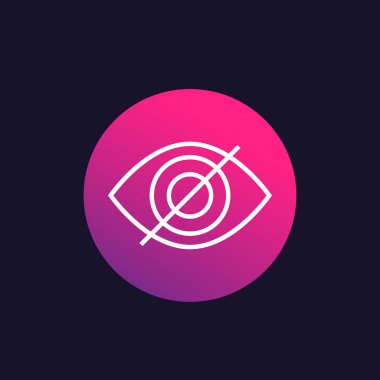 Gizli, görünmez vektör doğrusal simgesi