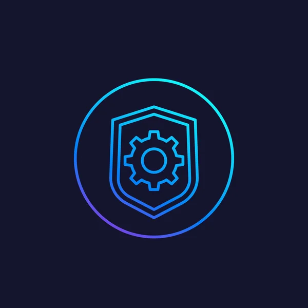 Privacy protection settings linear icon — 스톡 벡터