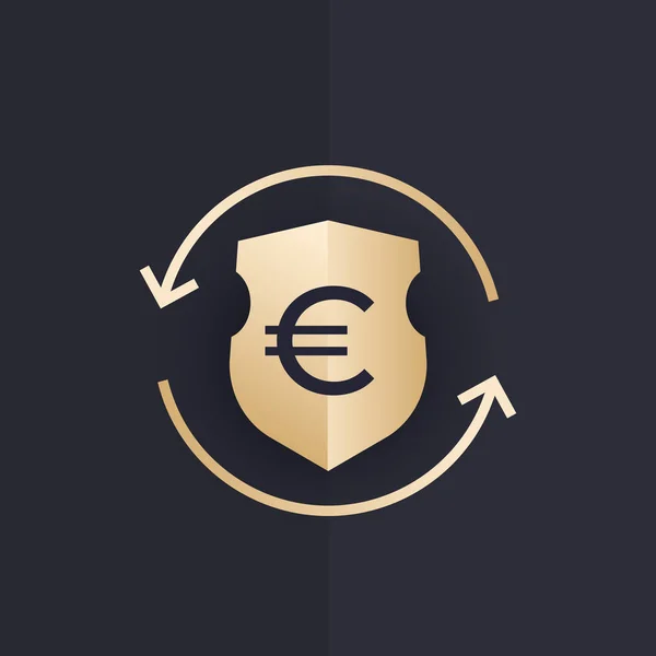 Zabezpieczony wektor wymiany euro — Wektor stockowy