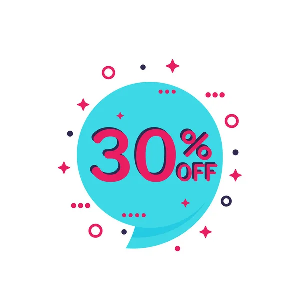 30 descuento oferta vector de banner — Vector de stock