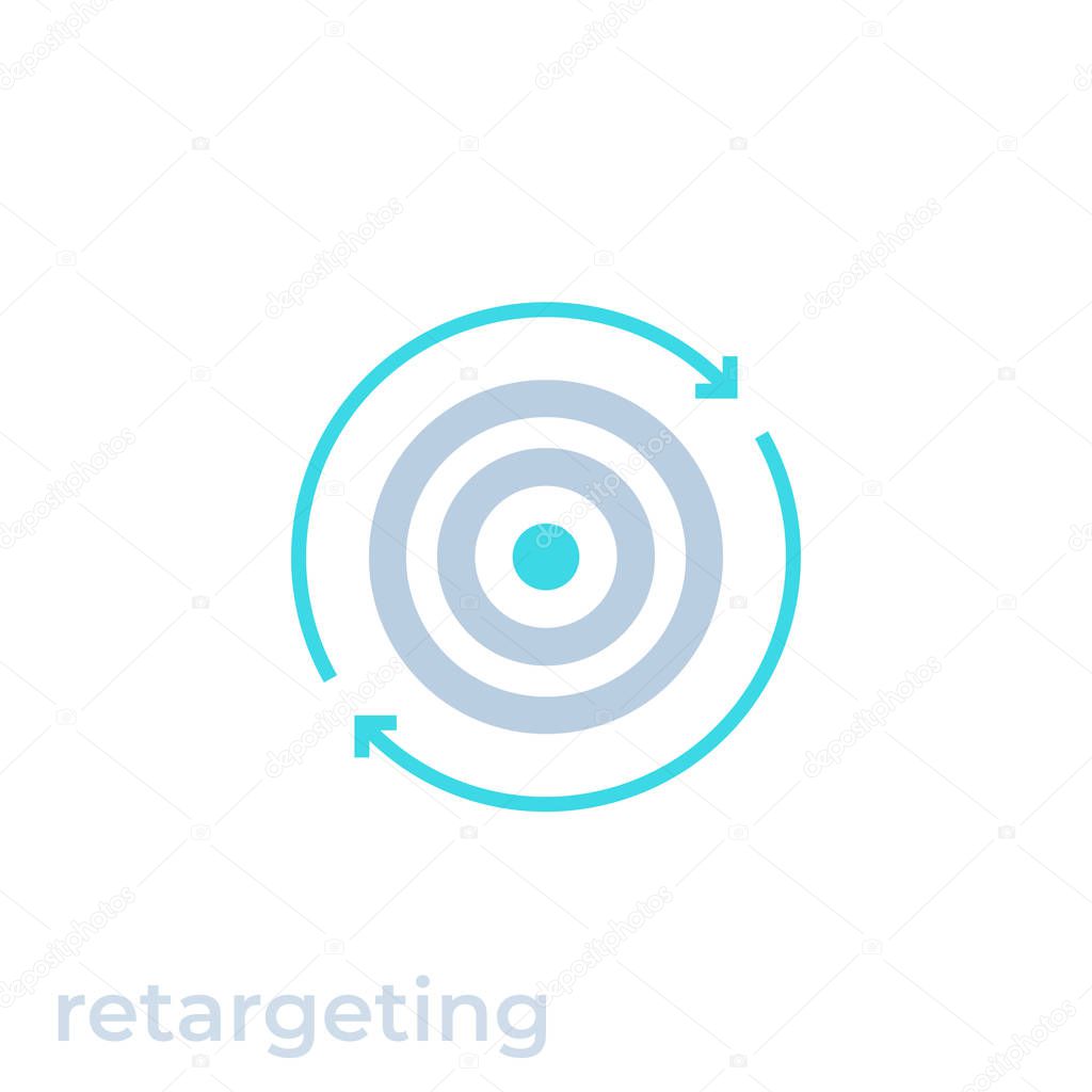 retargeting icon, vector