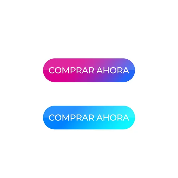 Buttons for web, buy now in spanish — Stock vektor