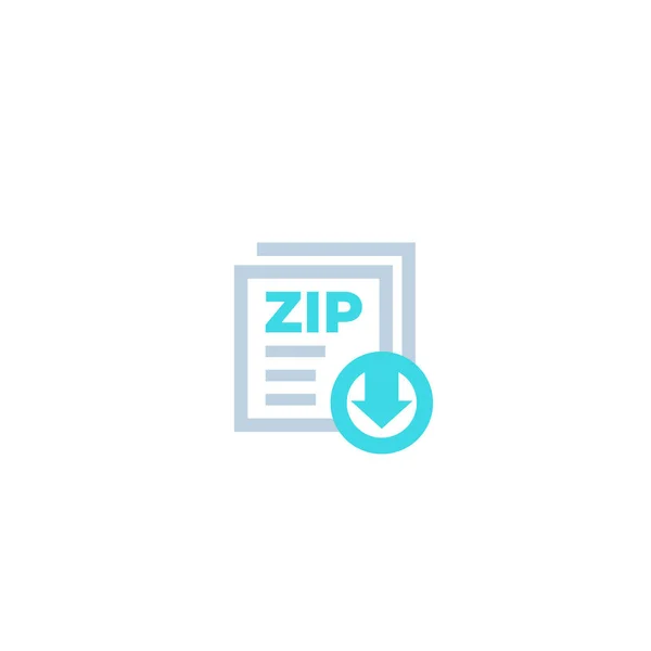 Download zip file icon — Stock Vector