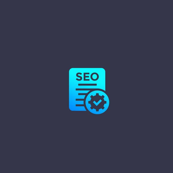 Seo, search engine optimization icon, vector — Stockový vektor