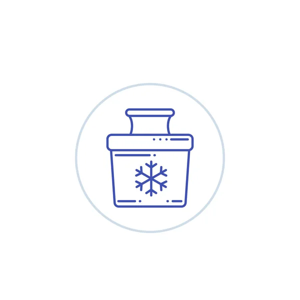 Portable cooler line icon — ストックベクタ