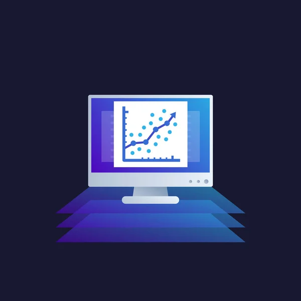 Regression analysis vector icon — Stockvector