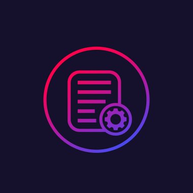 veri süreci simgesi, vektör