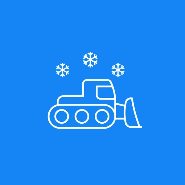 Snowplow vector icon, linear — Stock Vector