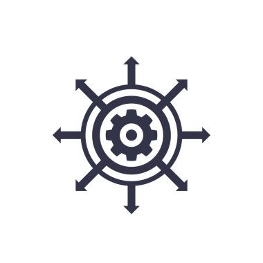 dağılım, genişleme vektörü simgesi