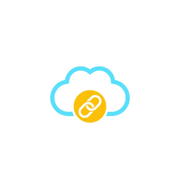 Icône de lien Cloud — Image vectorielle