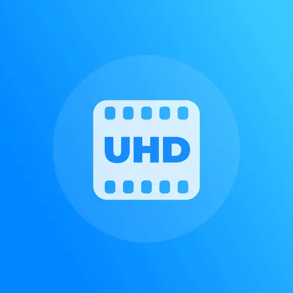 Векторная иконка UHD с лентой — стоковый вектор