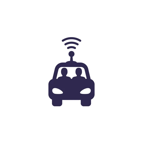 Autonoom zelfrijdende auto pictogram — Stockvector