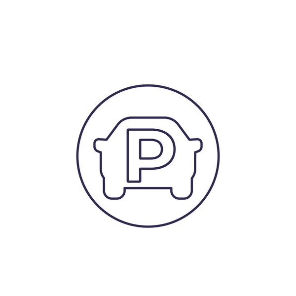 Car parking vector line icon — Wektor stockowy