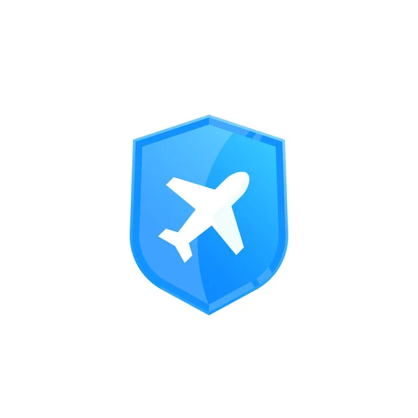 Travel insurance vector logo — ストックベクタ