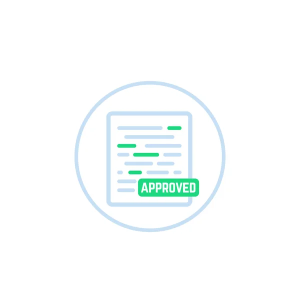 Document approved icon — 图库矢量图片