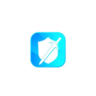 Rpg oyun simgesi, vektör logosu