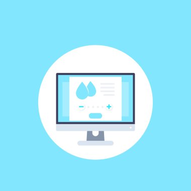 nem kontrol uygulaması, yazılım vektör simgesi