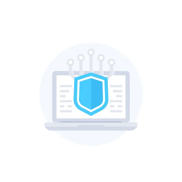 Protección de datos vector icono — Vector de stock