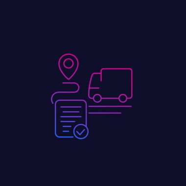 dağıtım servisi simgesi, ulaşım aracı