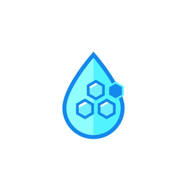 Drop with nanoparticles, vector icon — Stock Vector