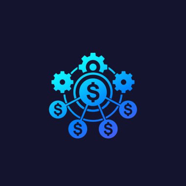 finansal verimlilik vektör simgesi